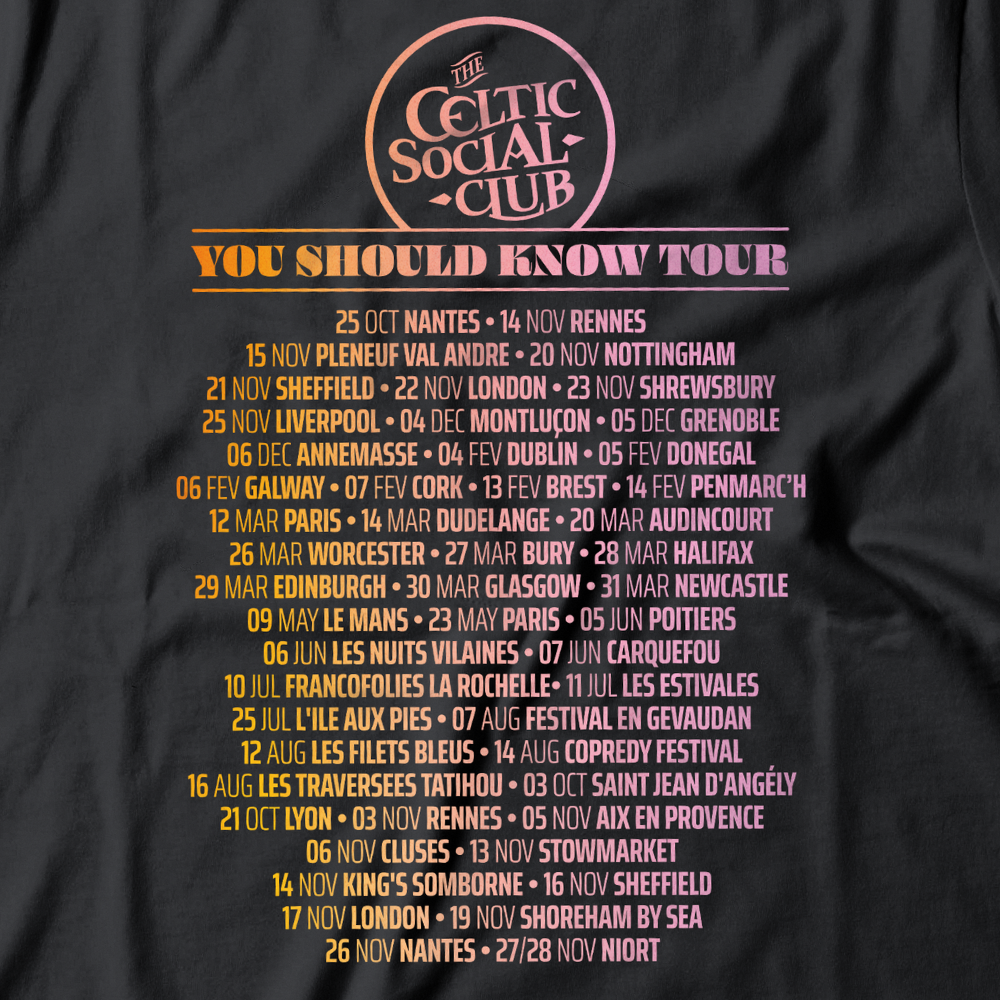 Nouveau : le T-shirt Officiel "You Should Know" TOUR – Image 3