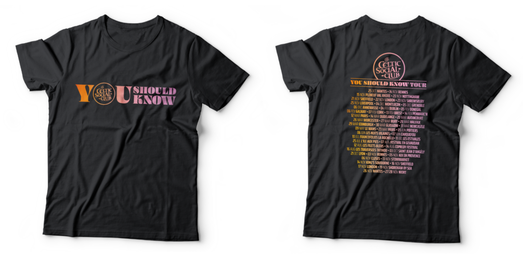 New: The Official "You Should Know" TOUR T-Shirt : €19.90