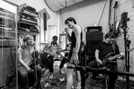 Céline Rivaud, Mathieu Péquériau, Taylor Byrne, Richard Puaud